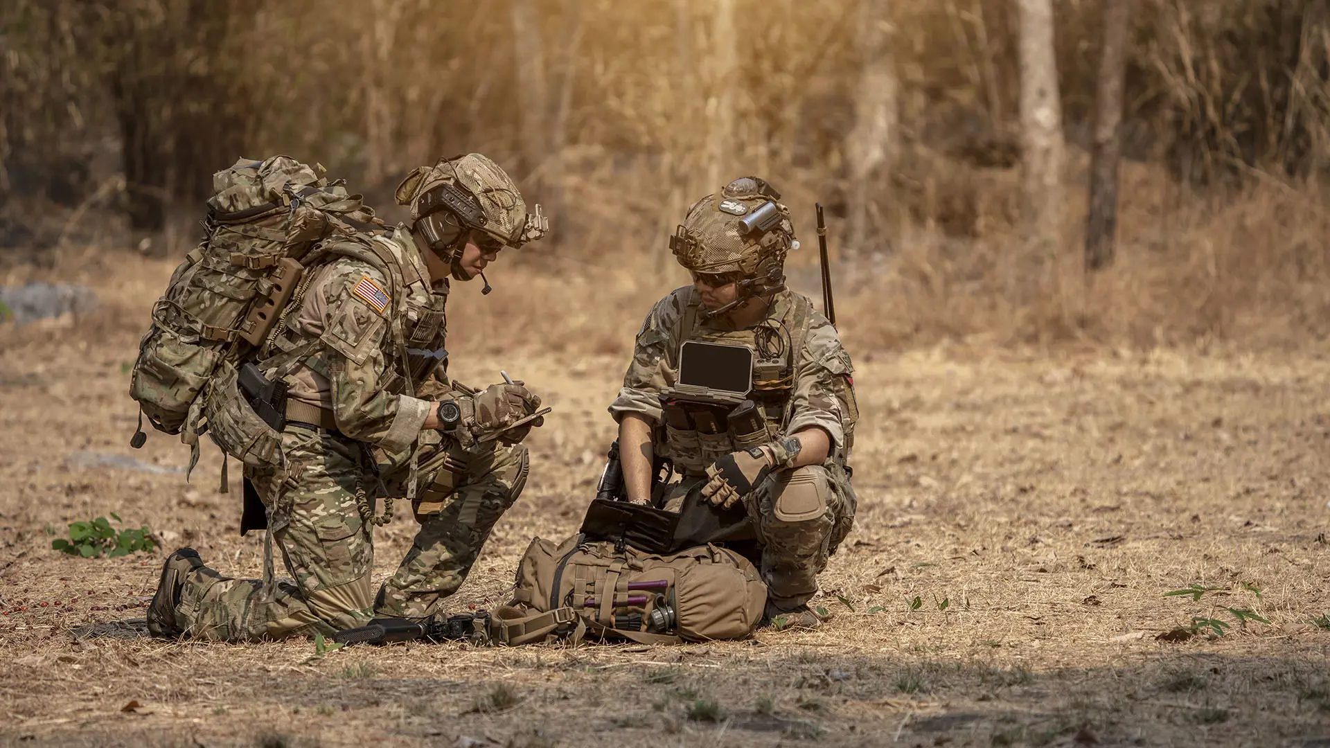 US Special Forces Soldiers In Field