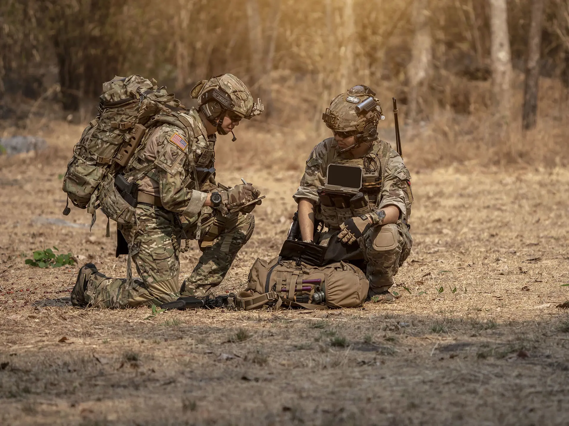 US Special Forces Soldiers In Field