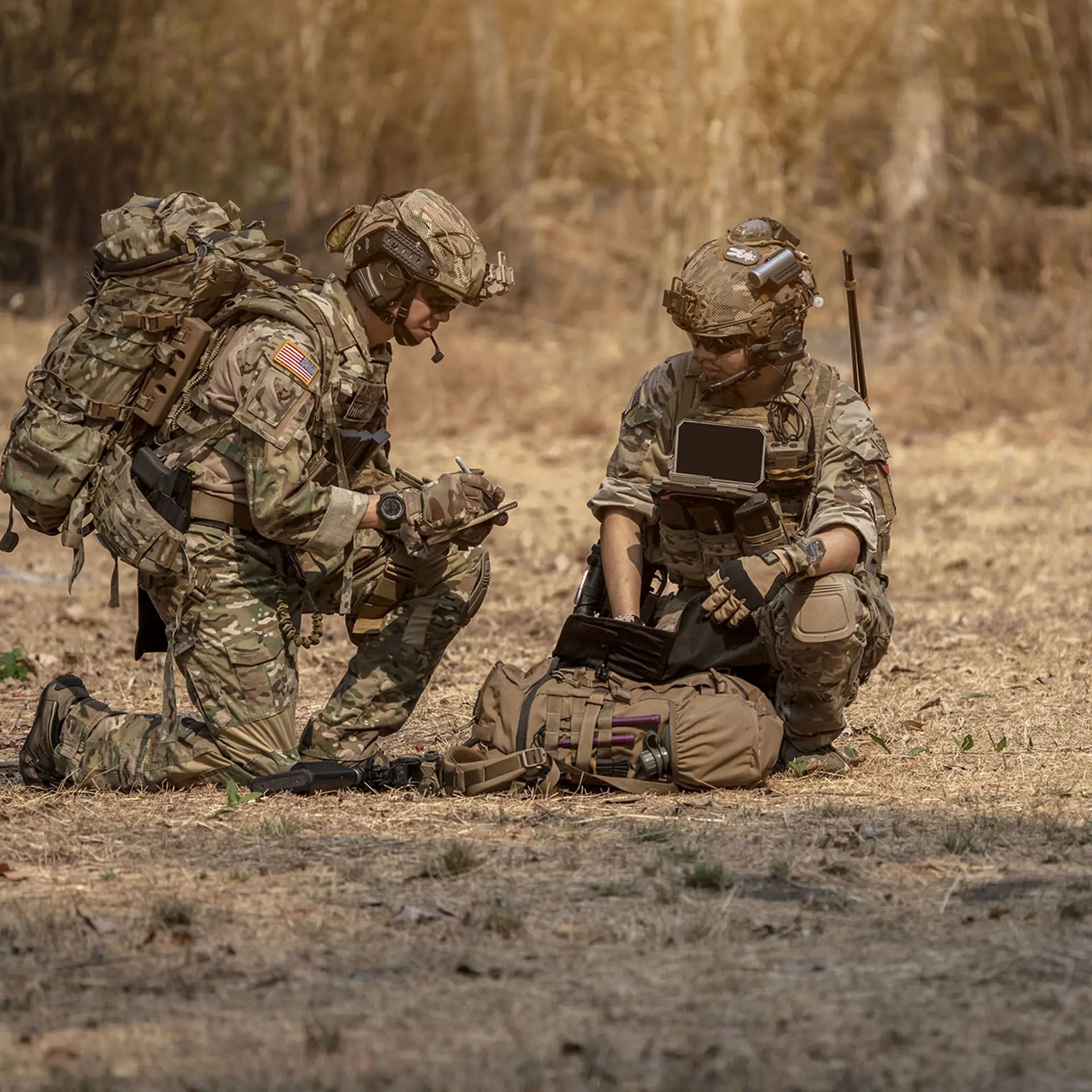 US Special Forces Soldiers In Field