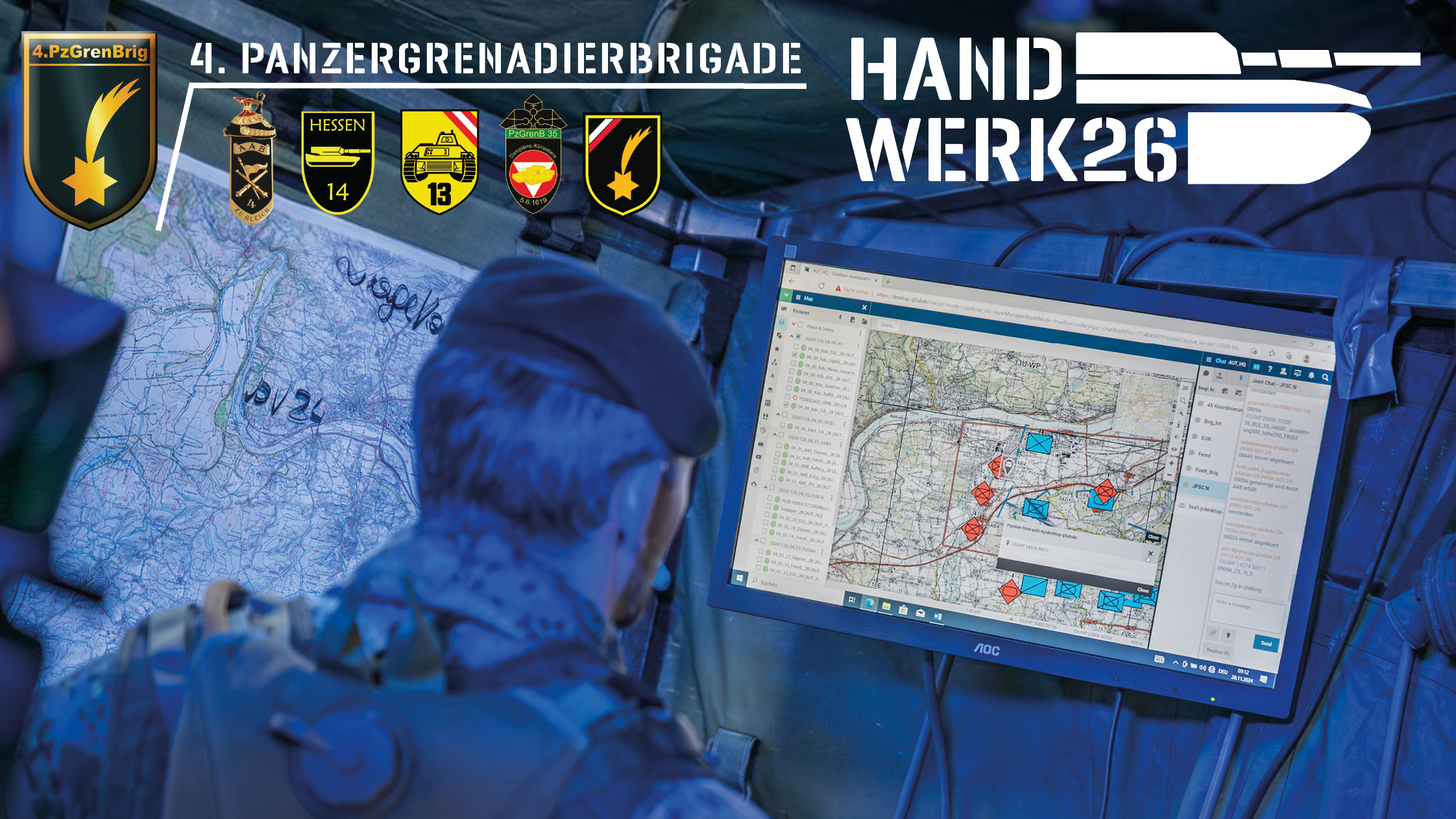 The Austrian Army exercising with SitaWare during HANDWERK 26