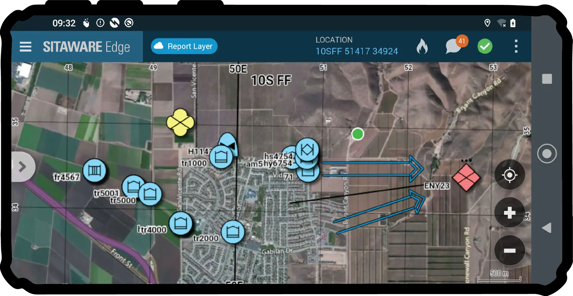 Sitaware Edge 3.3 Rugged Smartphone Friendly Force Tracking Screenshot