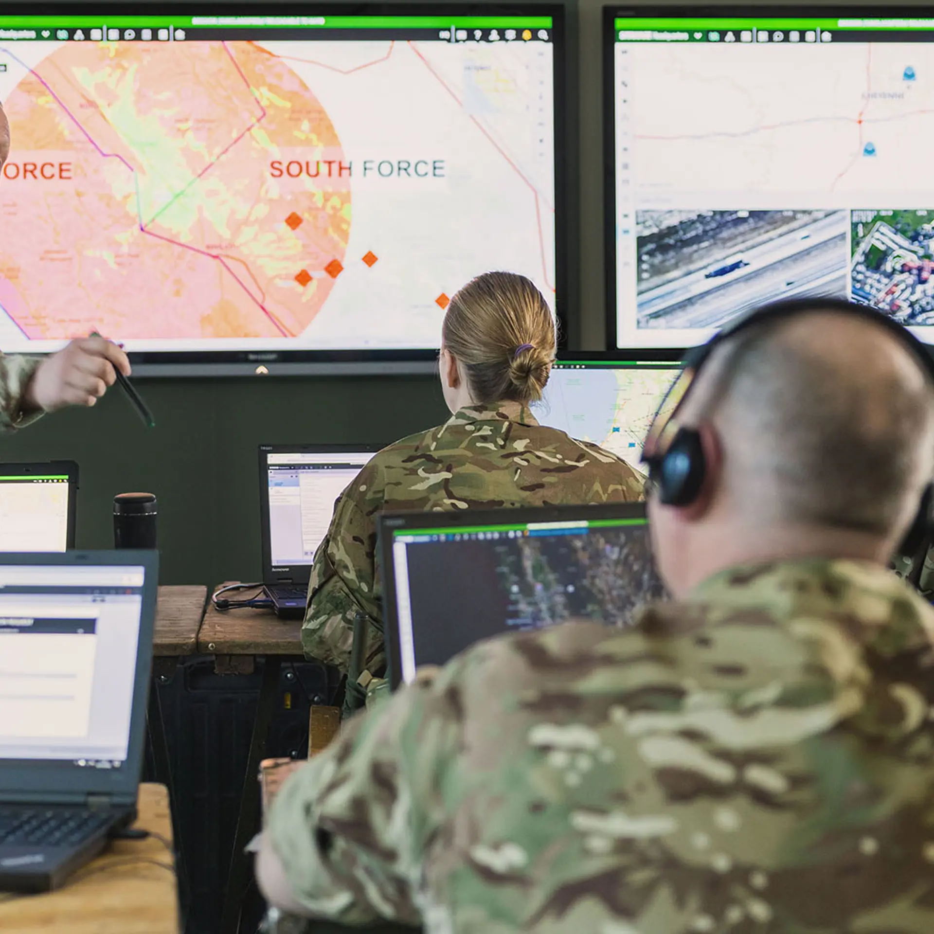 UK military staff using SitaWare in their headquarters