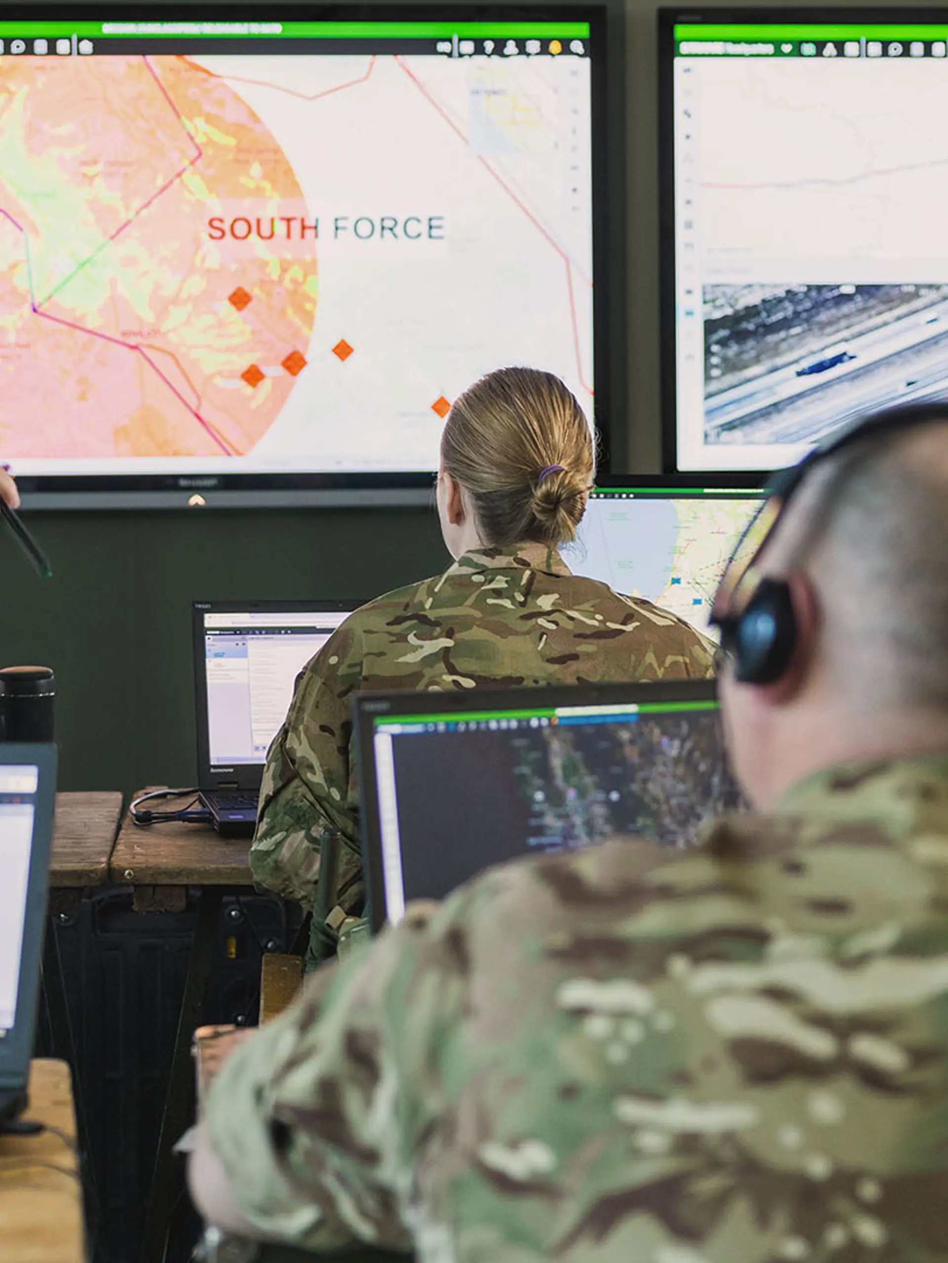 UK military staff using SitaWare in their headquarters