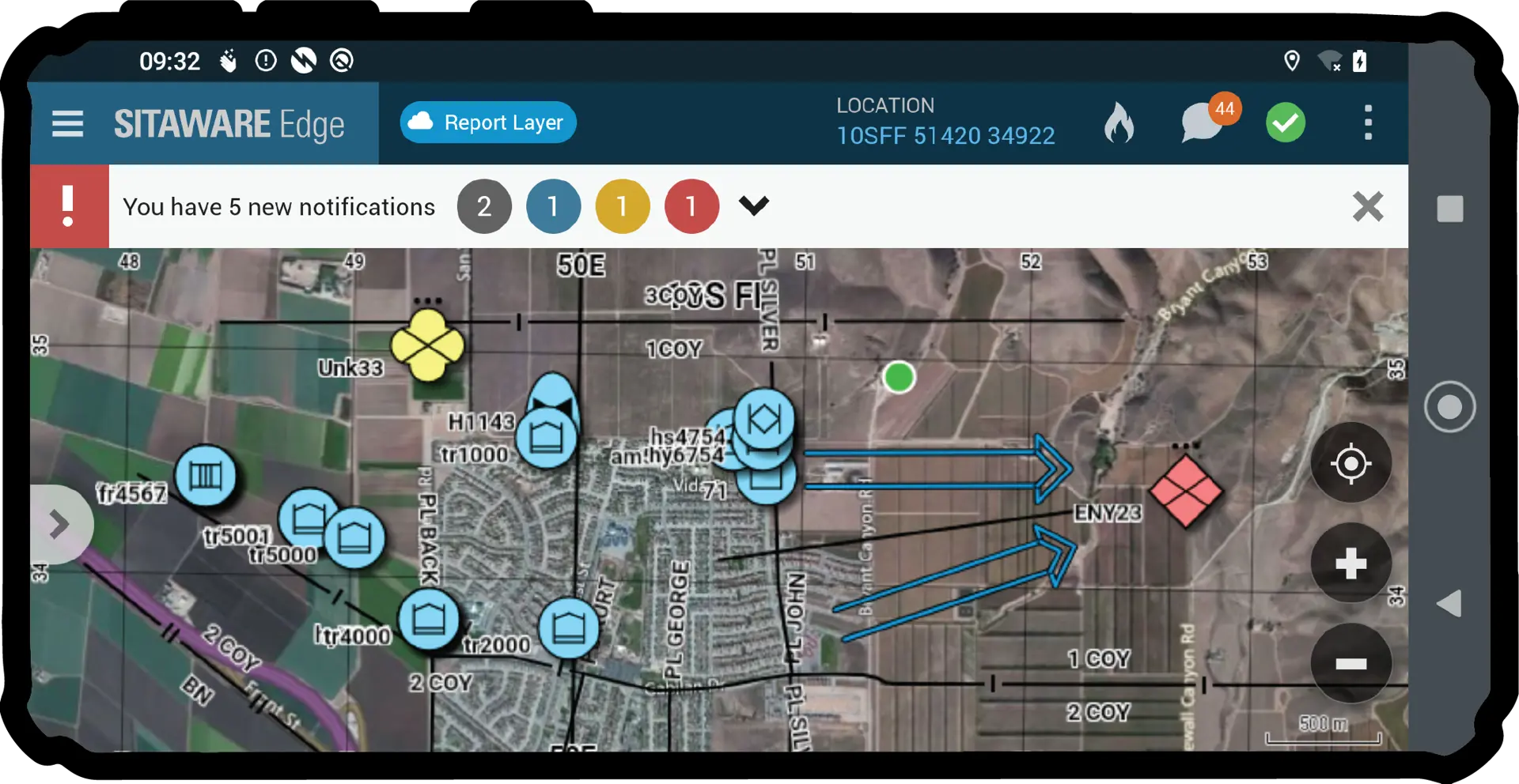 Sitaware Edge Rugged Smartphone Tactical Communication Screenshot 