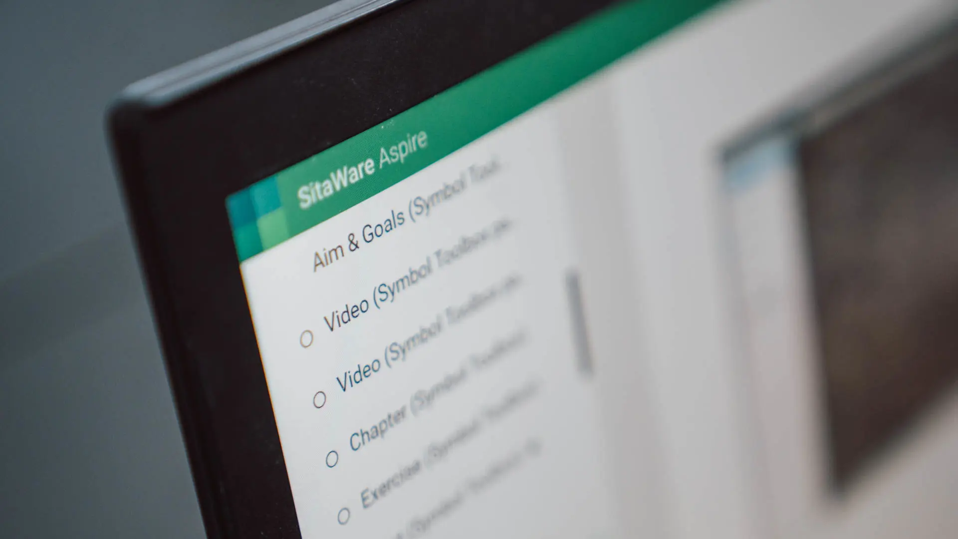 Nahaufnahme des Sitaware Aspire auf dem Bildschirm