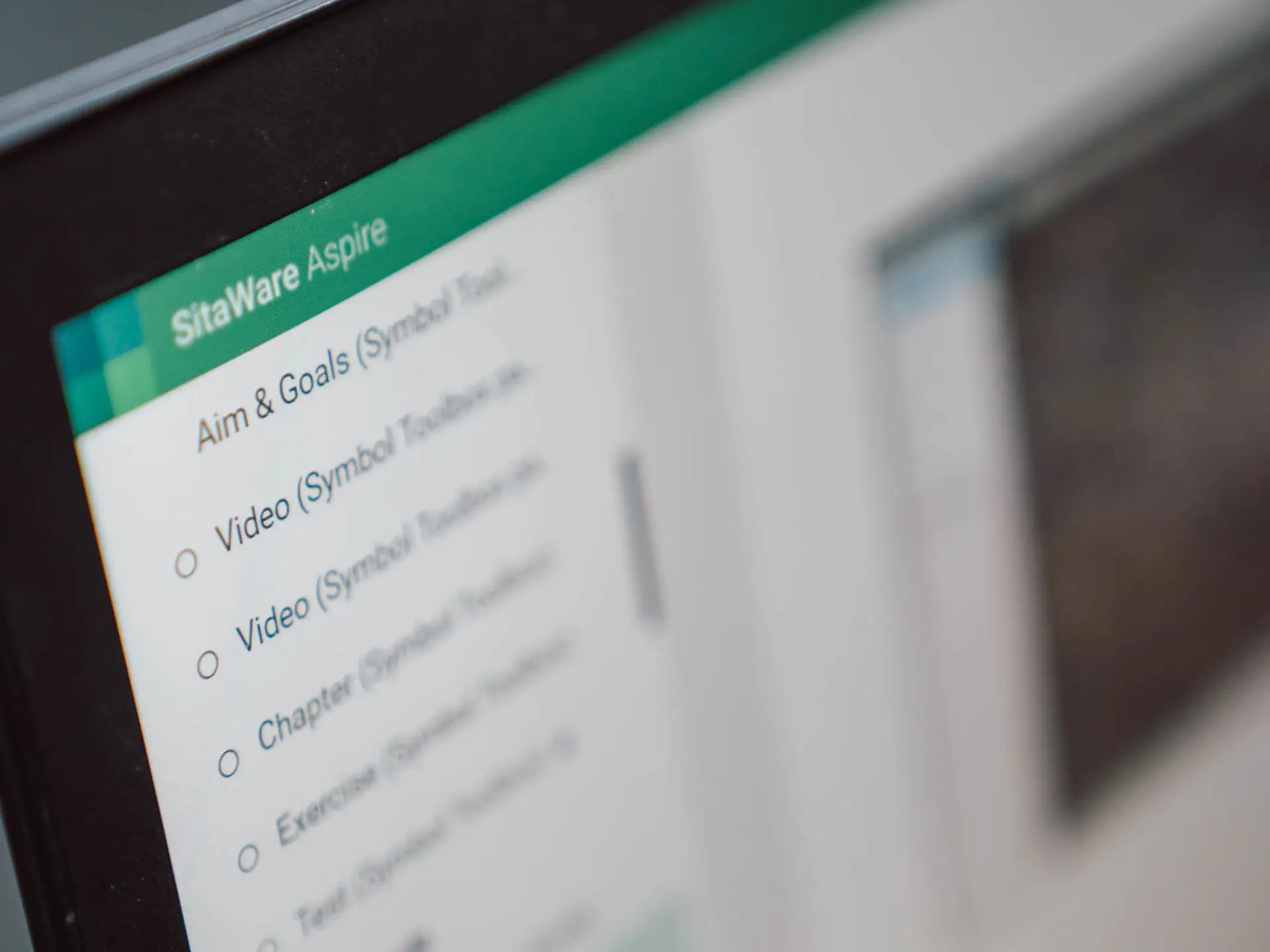 Nahaufnahme des Sitaware Aspire auf dem Bildschirm