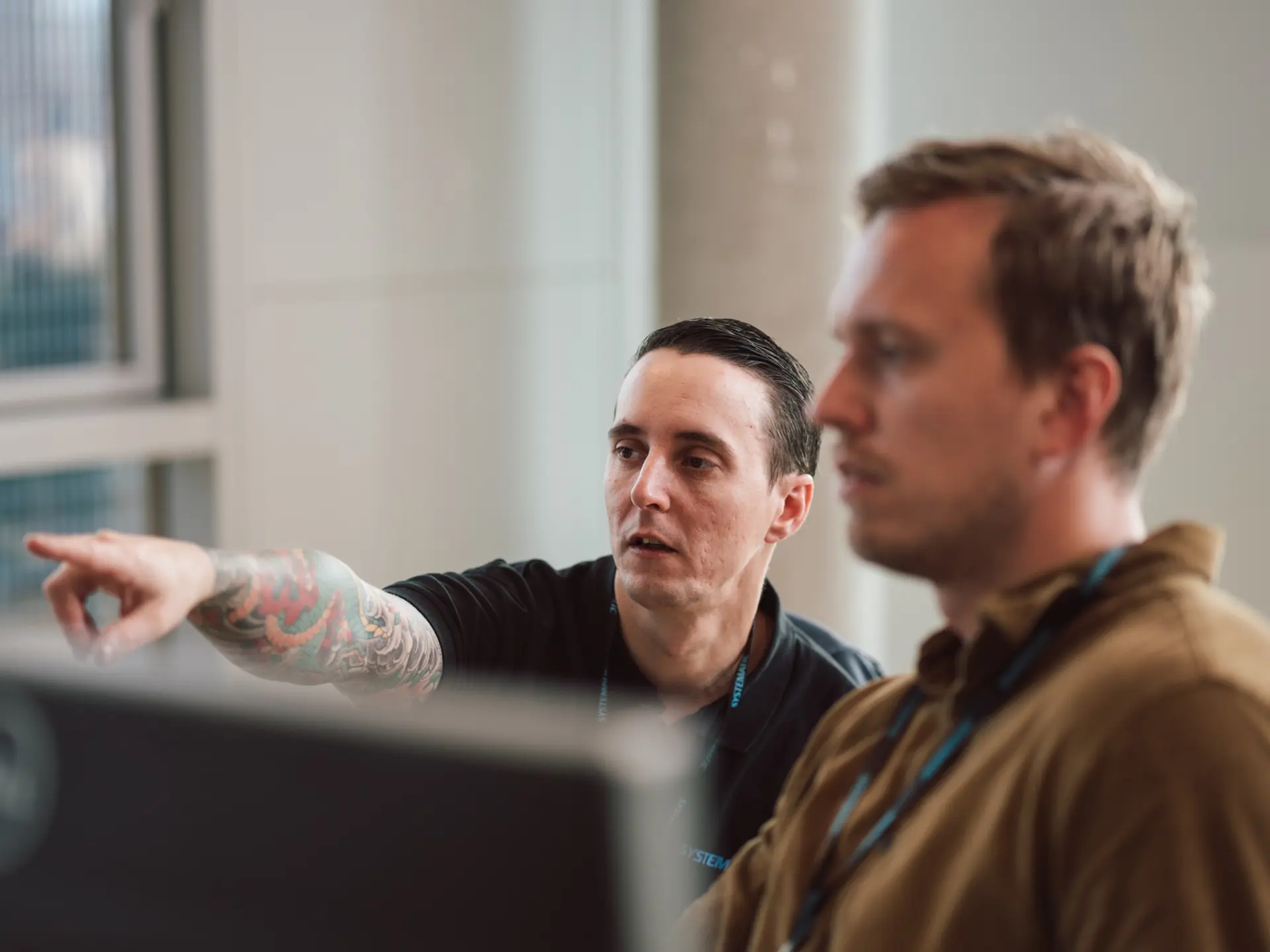 Developers at the desk