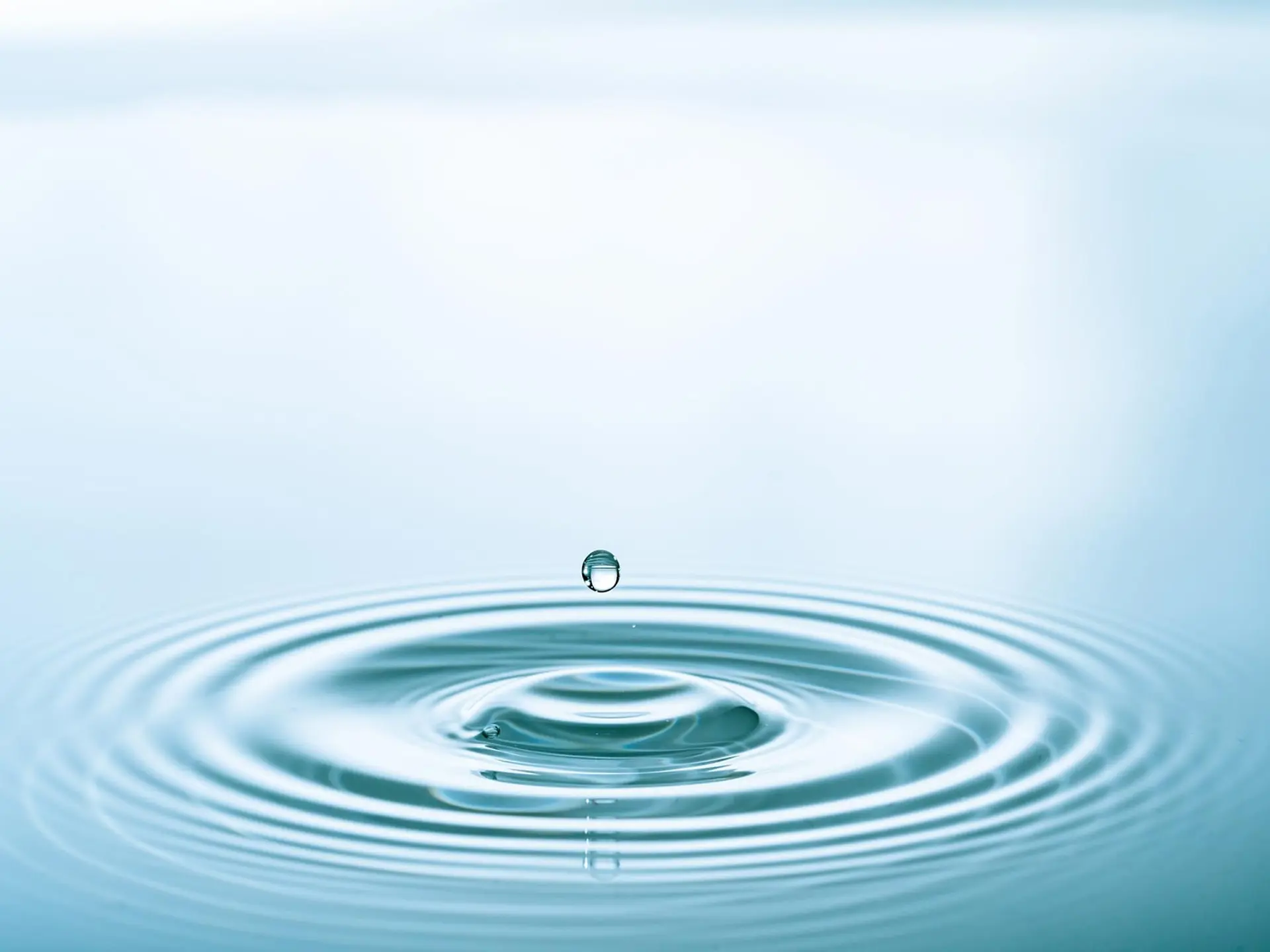 A drop of water, blue
