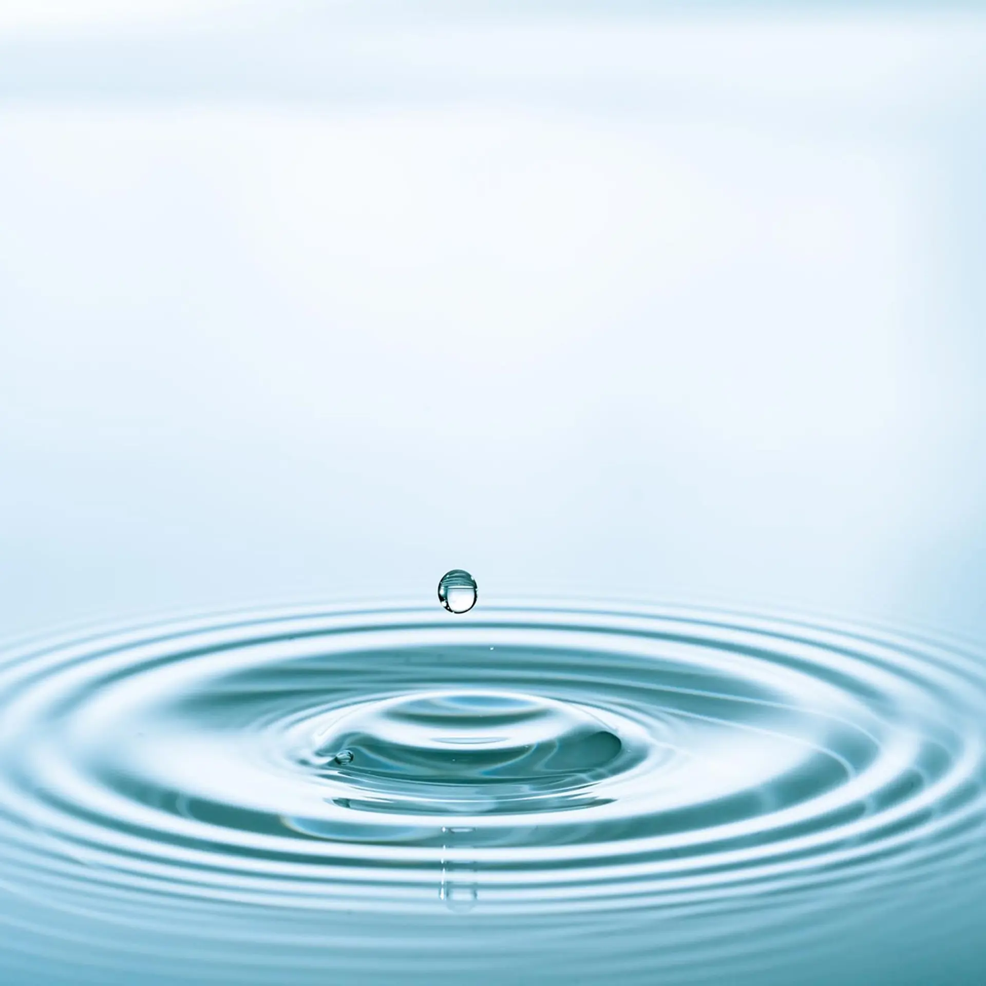 A drop of water, blue