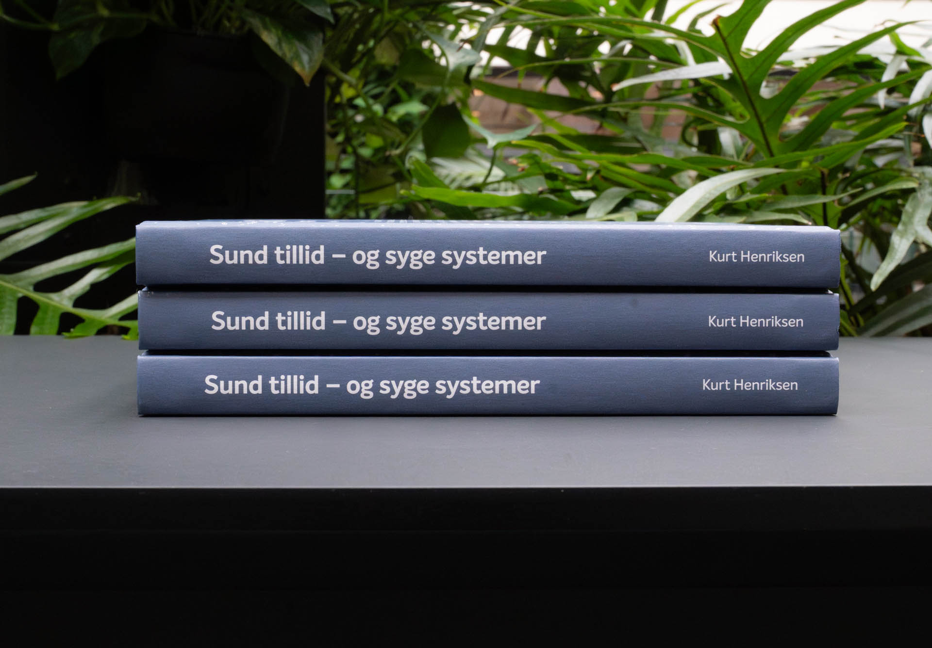 Stack of books. Sund tillid - og syge systemer (Healthy trust - and sick systems)