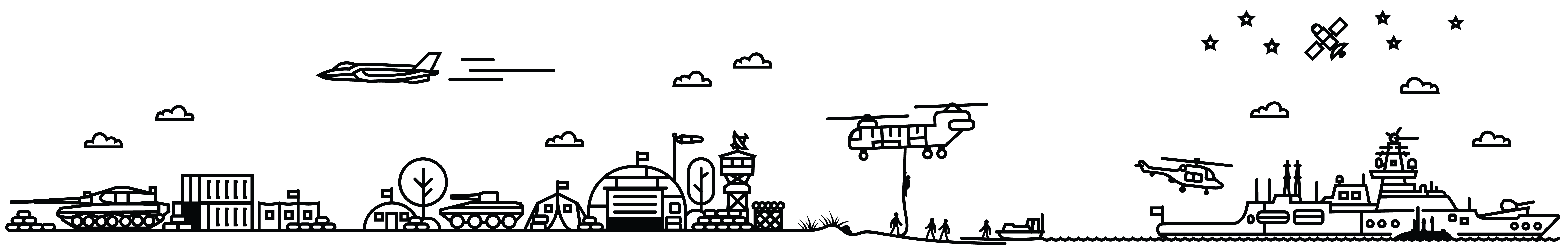 Defence Skyline Simplified Black