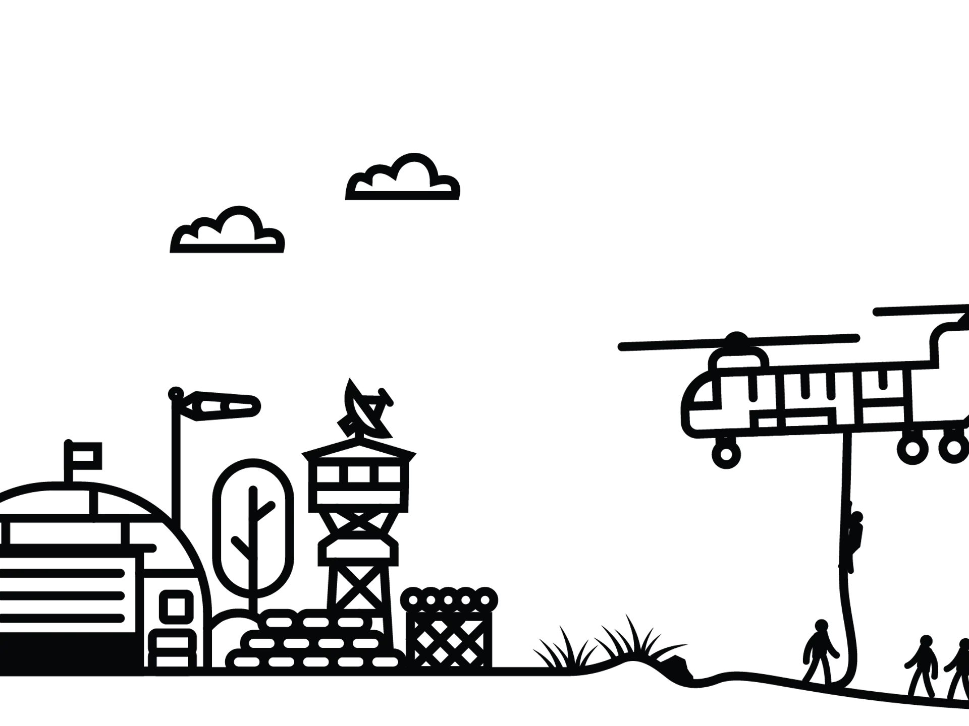 Defence Skyline Simplified Black