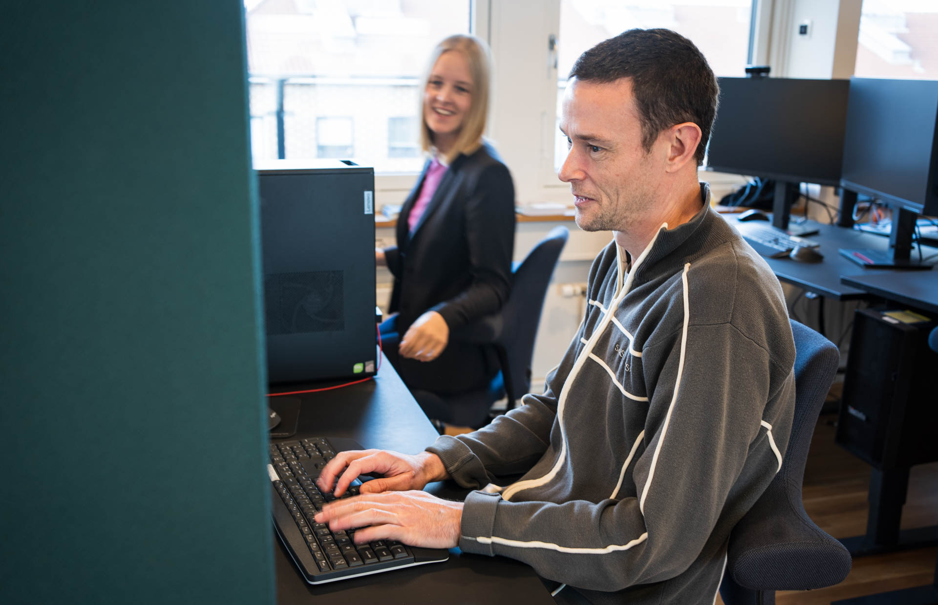 Working at the desk in Copenhagen