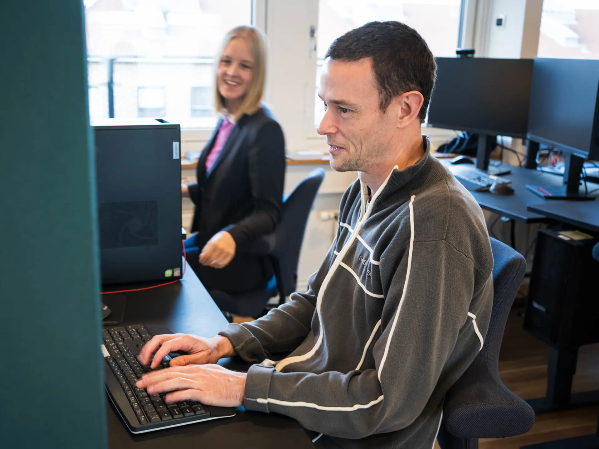 Working at the desk in Copenhagen