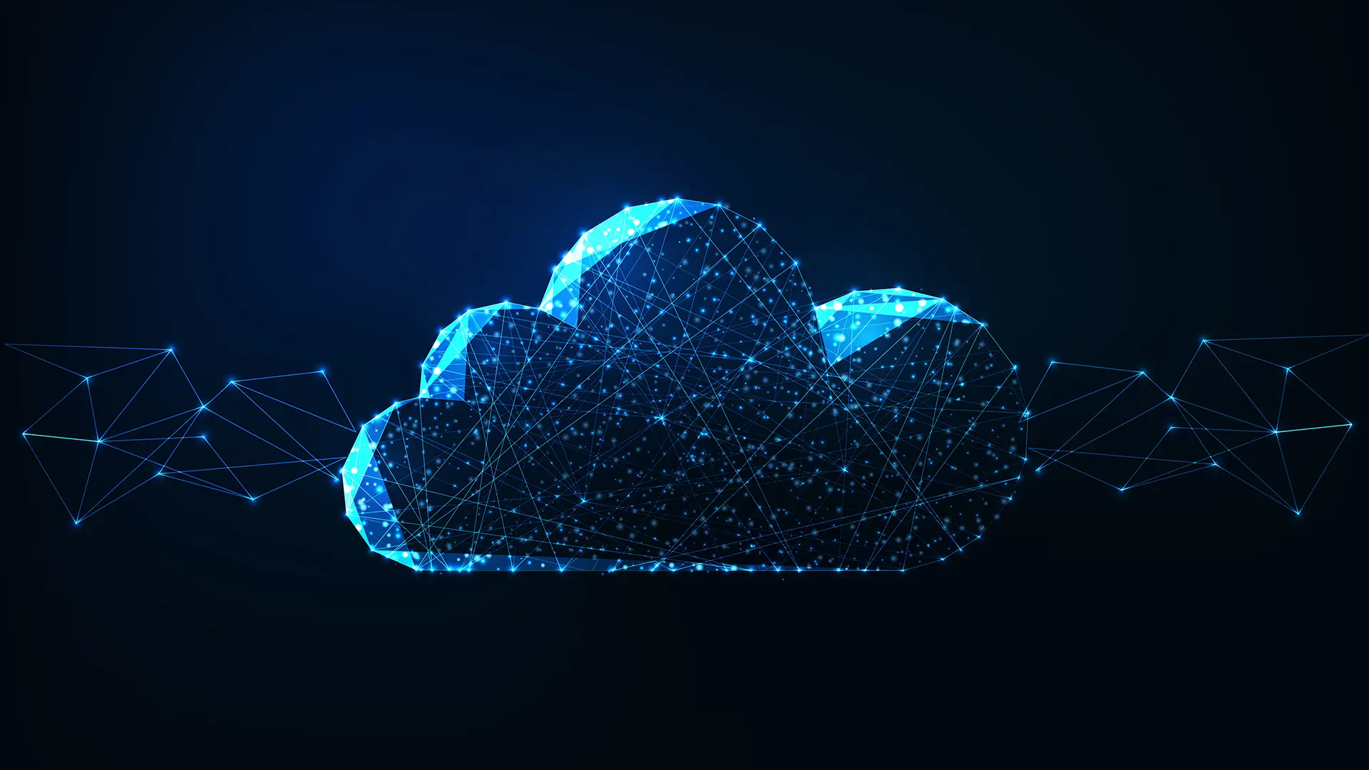 Blue cloud with grid