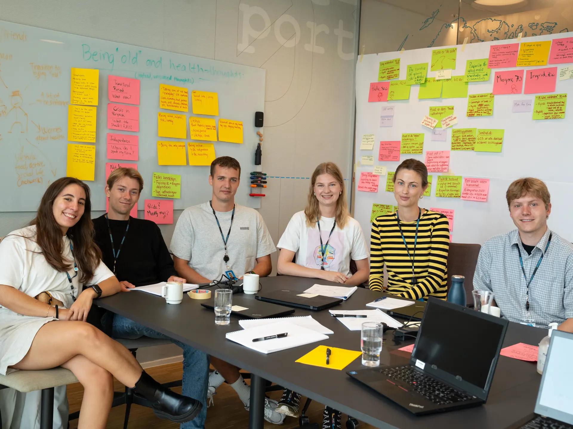 6 studerende fra Aarhus Universitet på Systematics hovedkontor