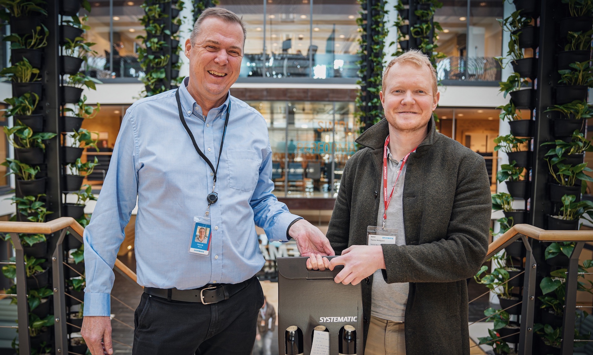 Henrik Messell and Rasmus Rold Meldgaard at Systematic's head office in Aarhus