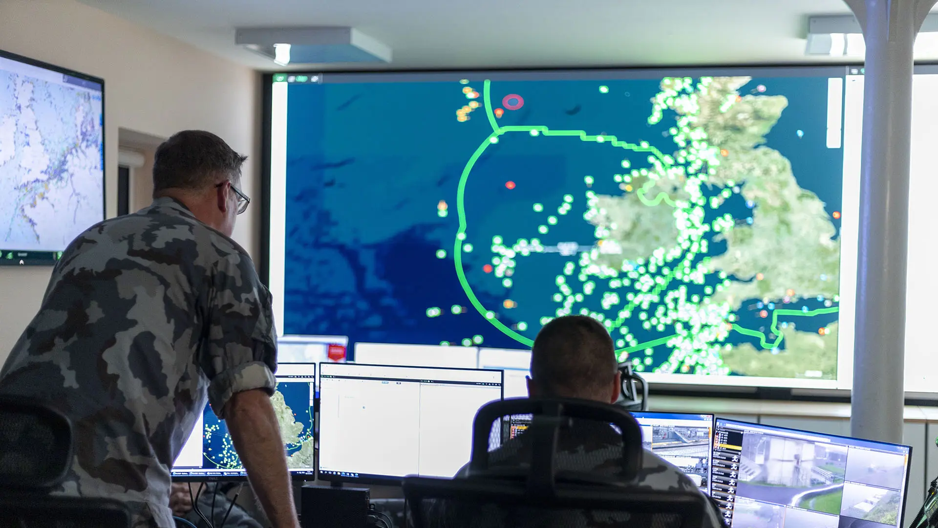 Navy staff working in SitaWare Maritime and Iris Forms