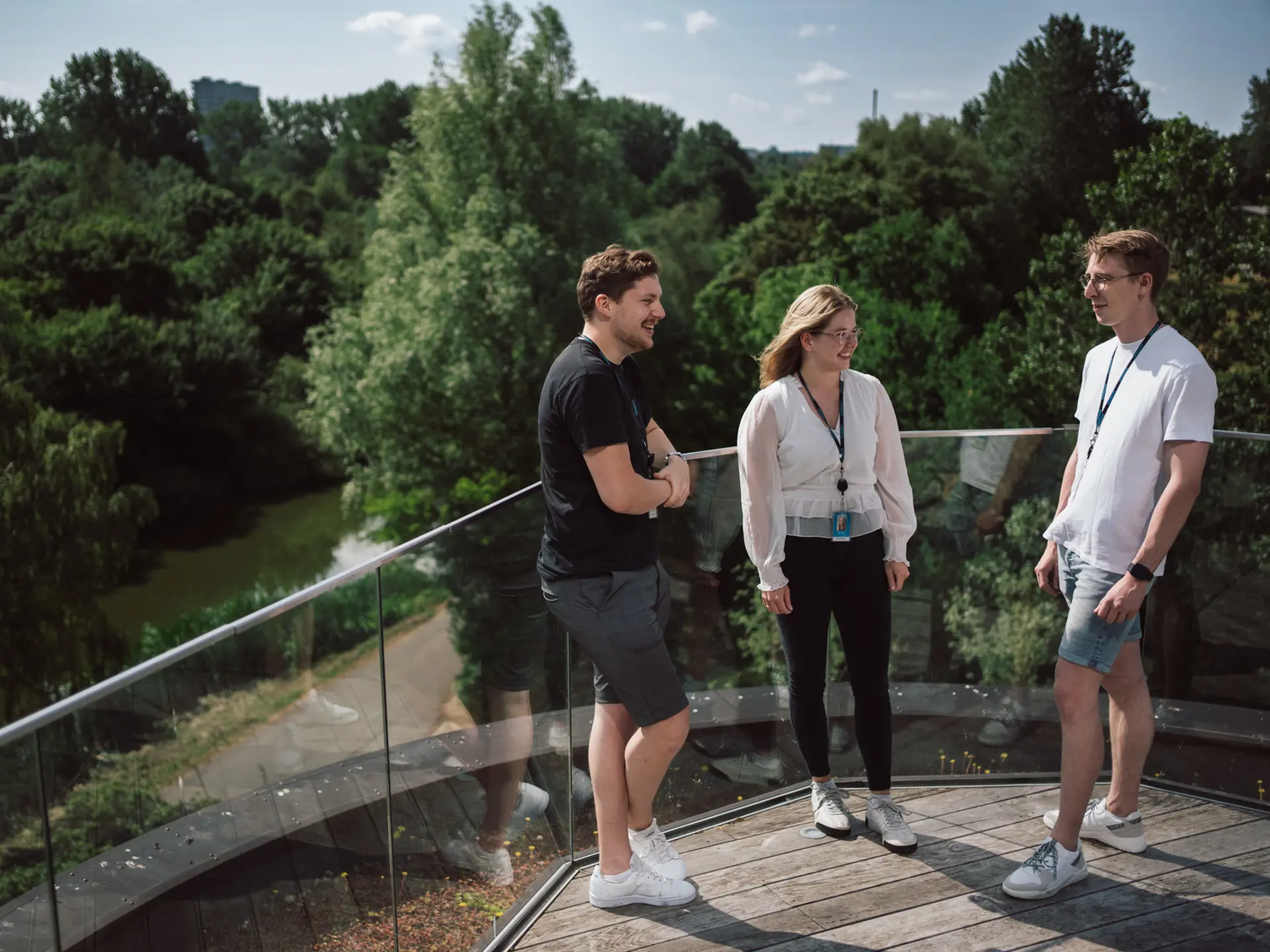 Newly graduates outside