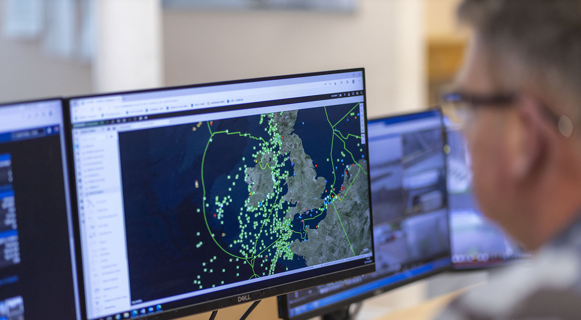 Navy Staff Working In Sitaware Maritime