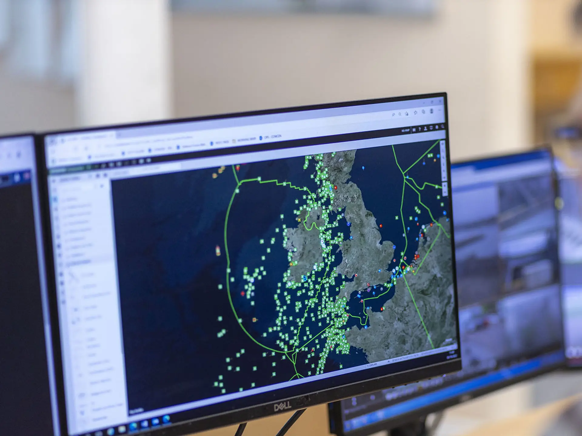 Navy Staff Working In Sitaware Maritime