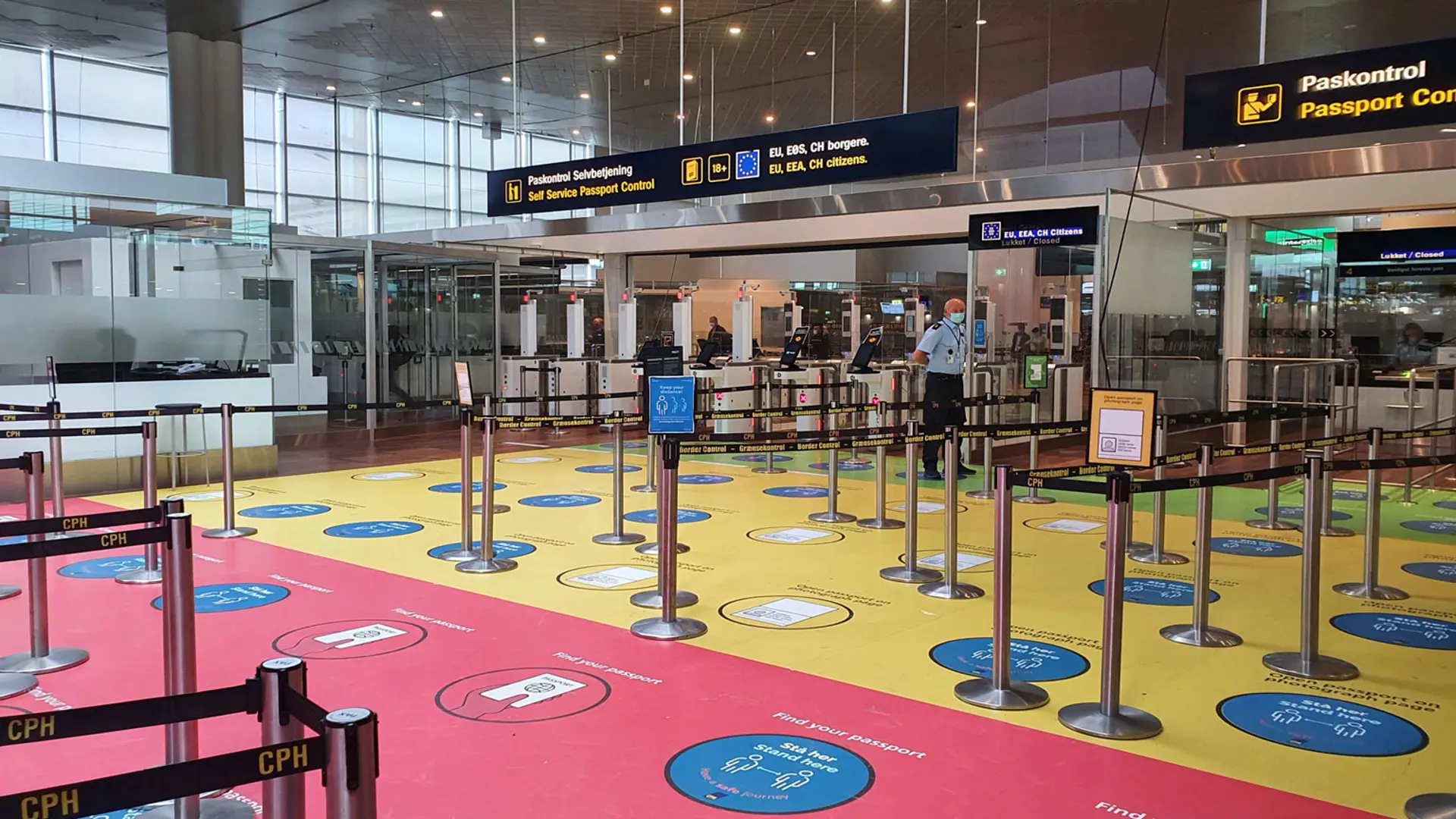 Border control at Copenhagen Airport