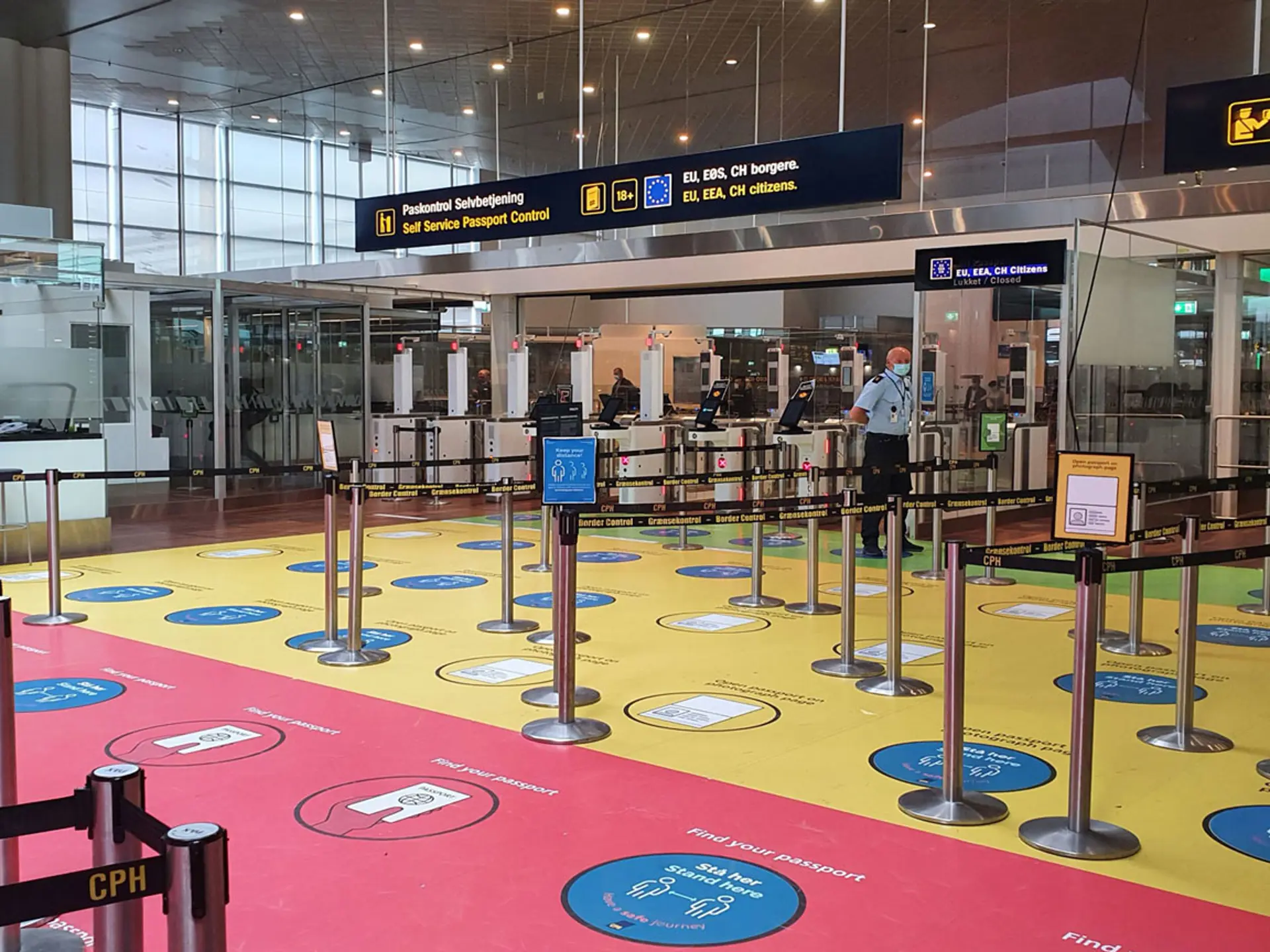 Border control at Copenhagen Airport