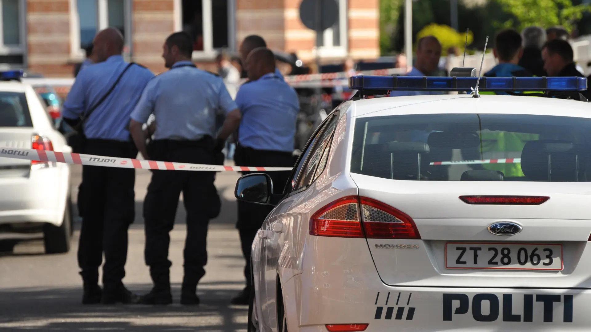 Politiet på arbejde i Danmark