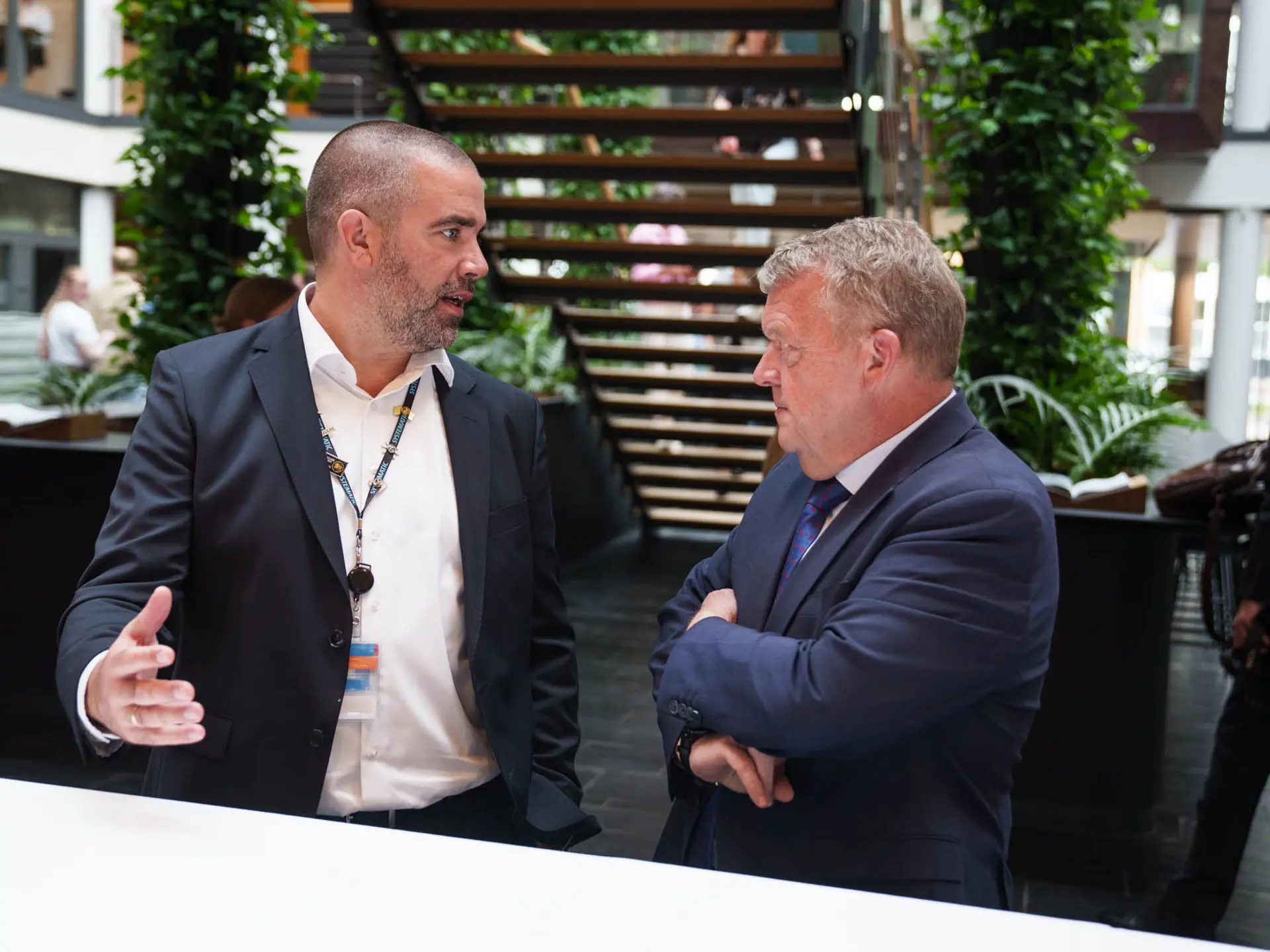 Minister Lars Løkke Rasmussen og CEO Nikolaj Bramsen