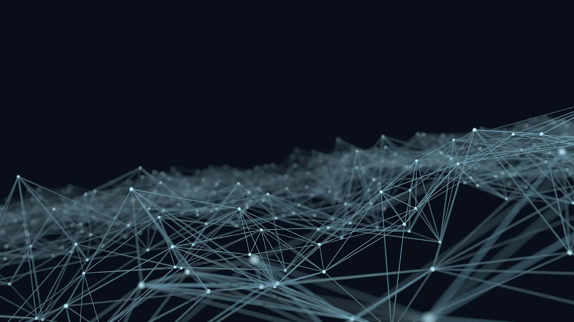 Connected white dots on black background