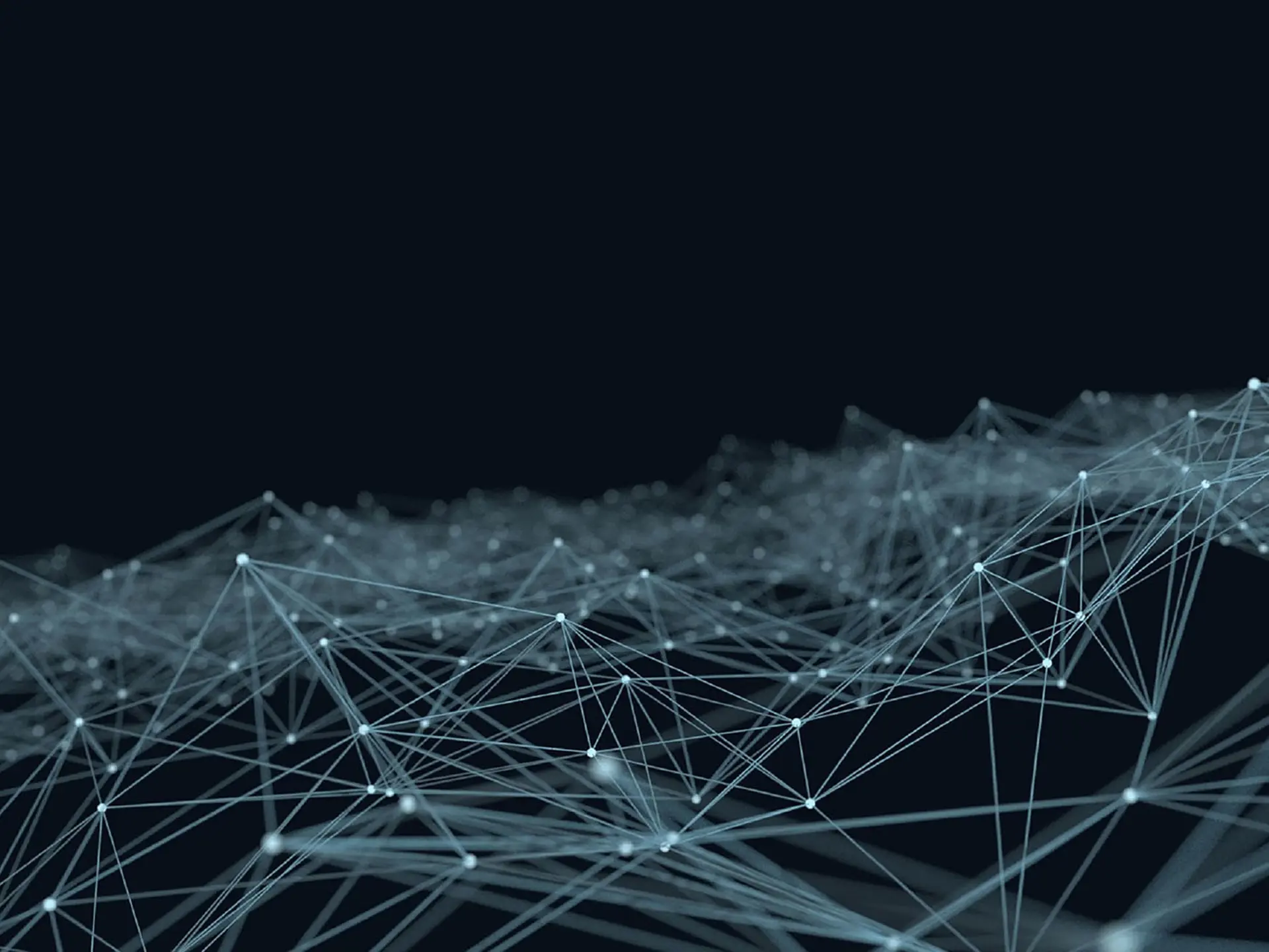 Connected white dots on black background