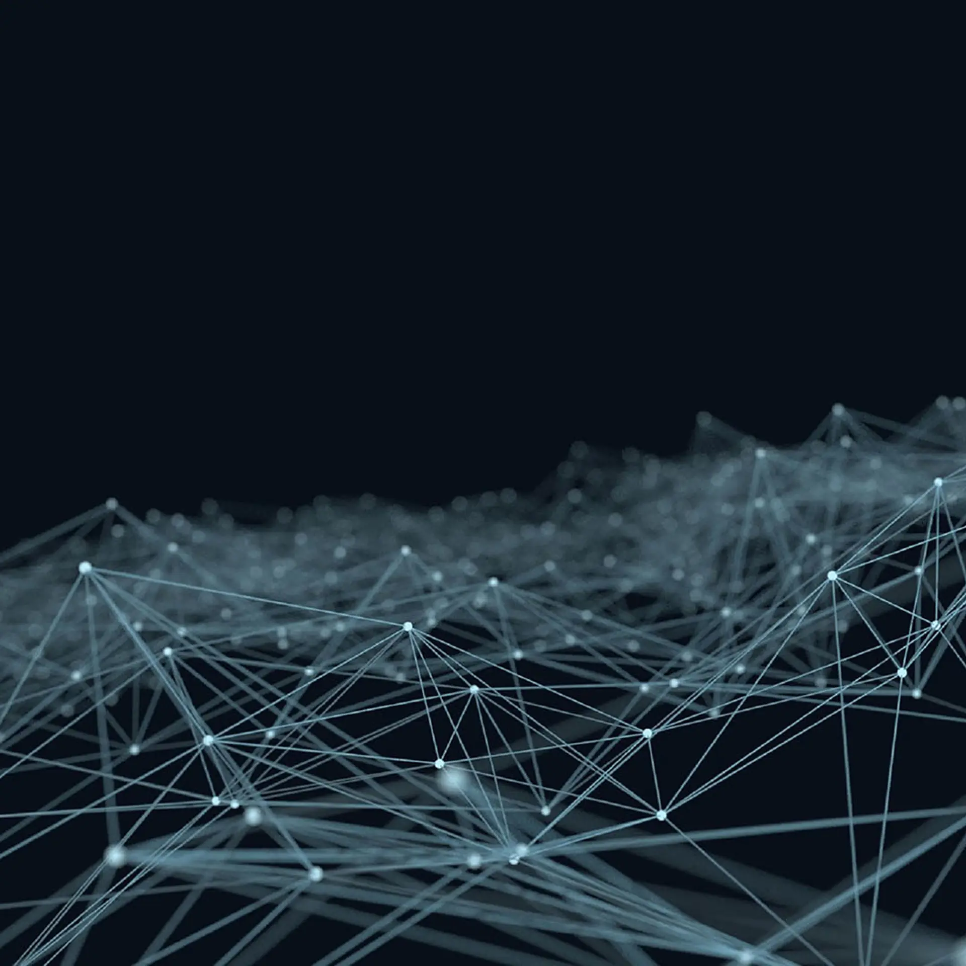 Connected white dots on black background