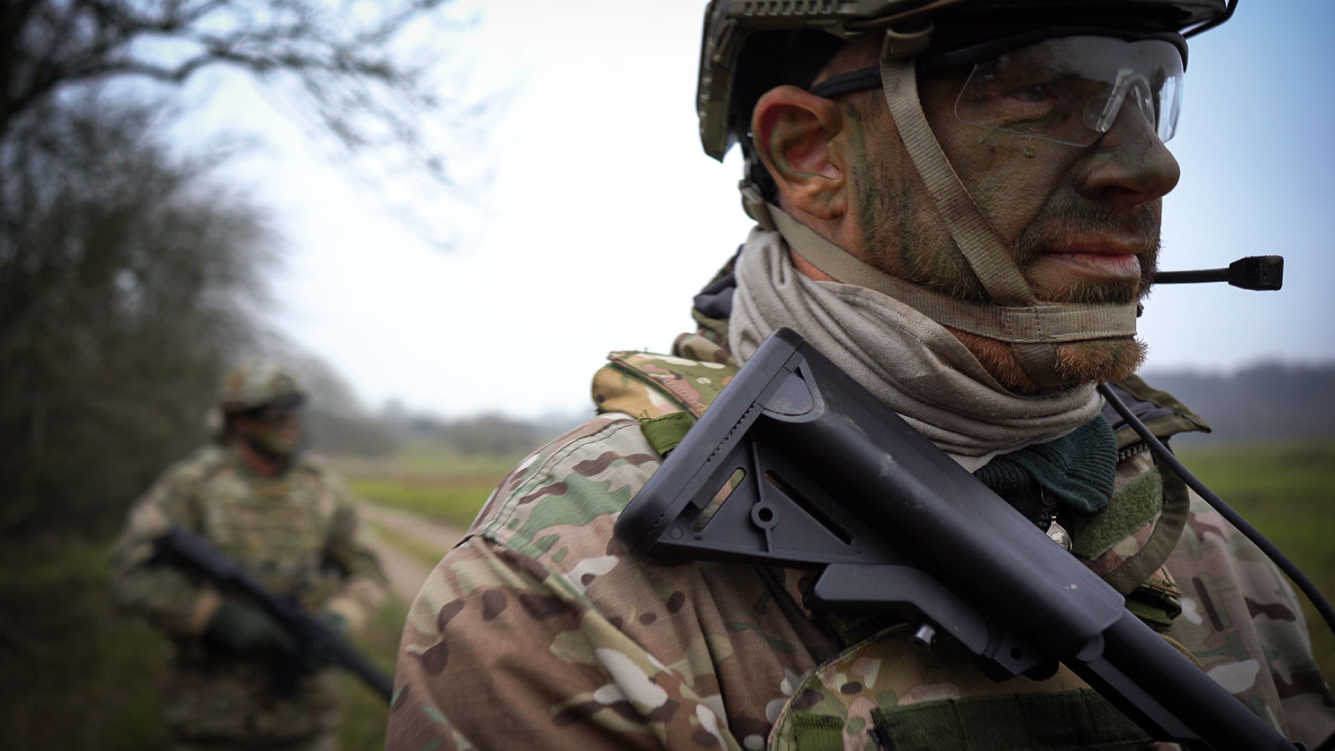 frontline soldier on field