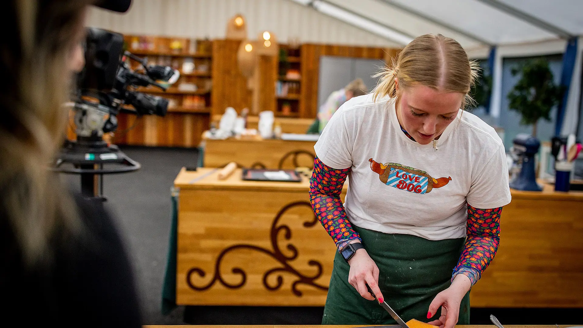 Laura Aagard Nielsen in the Danish TV show The Great Baker