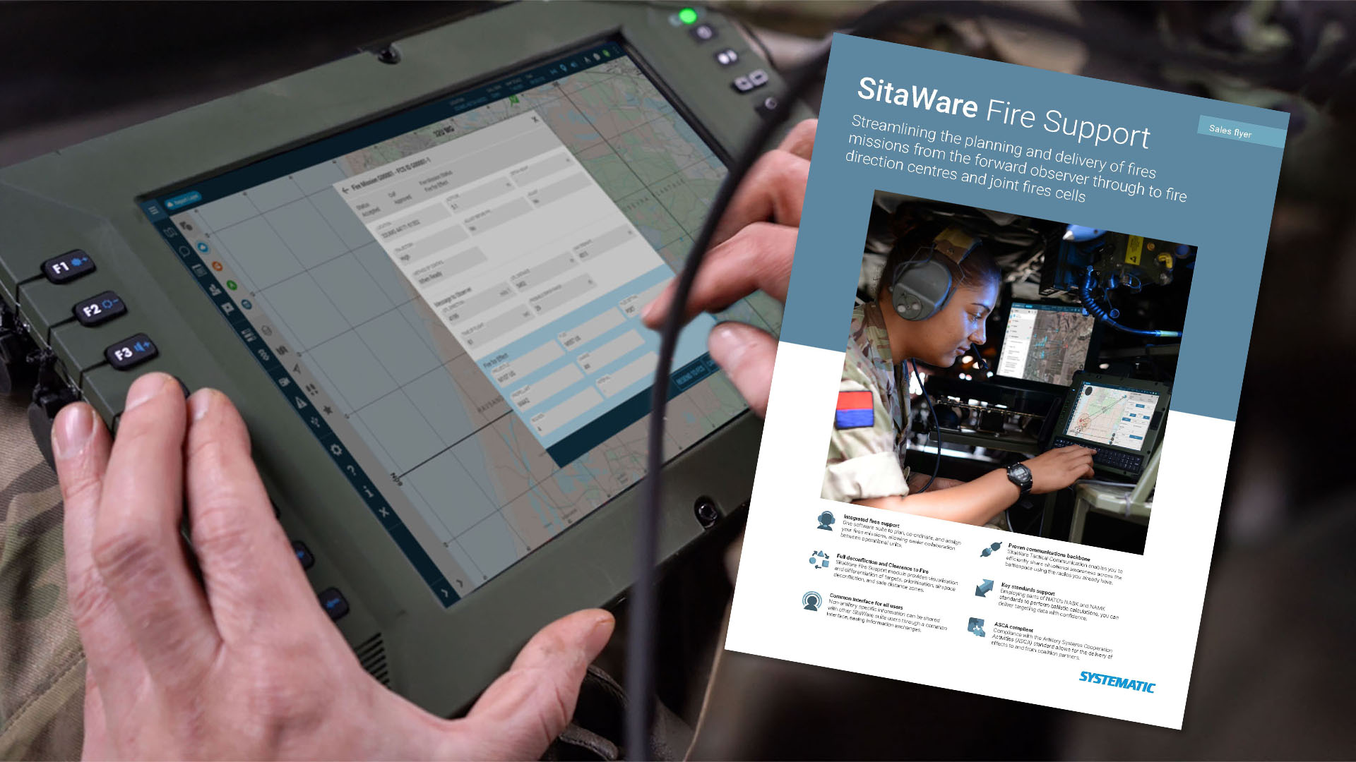 Flyer about SitaWare Fire Support module
