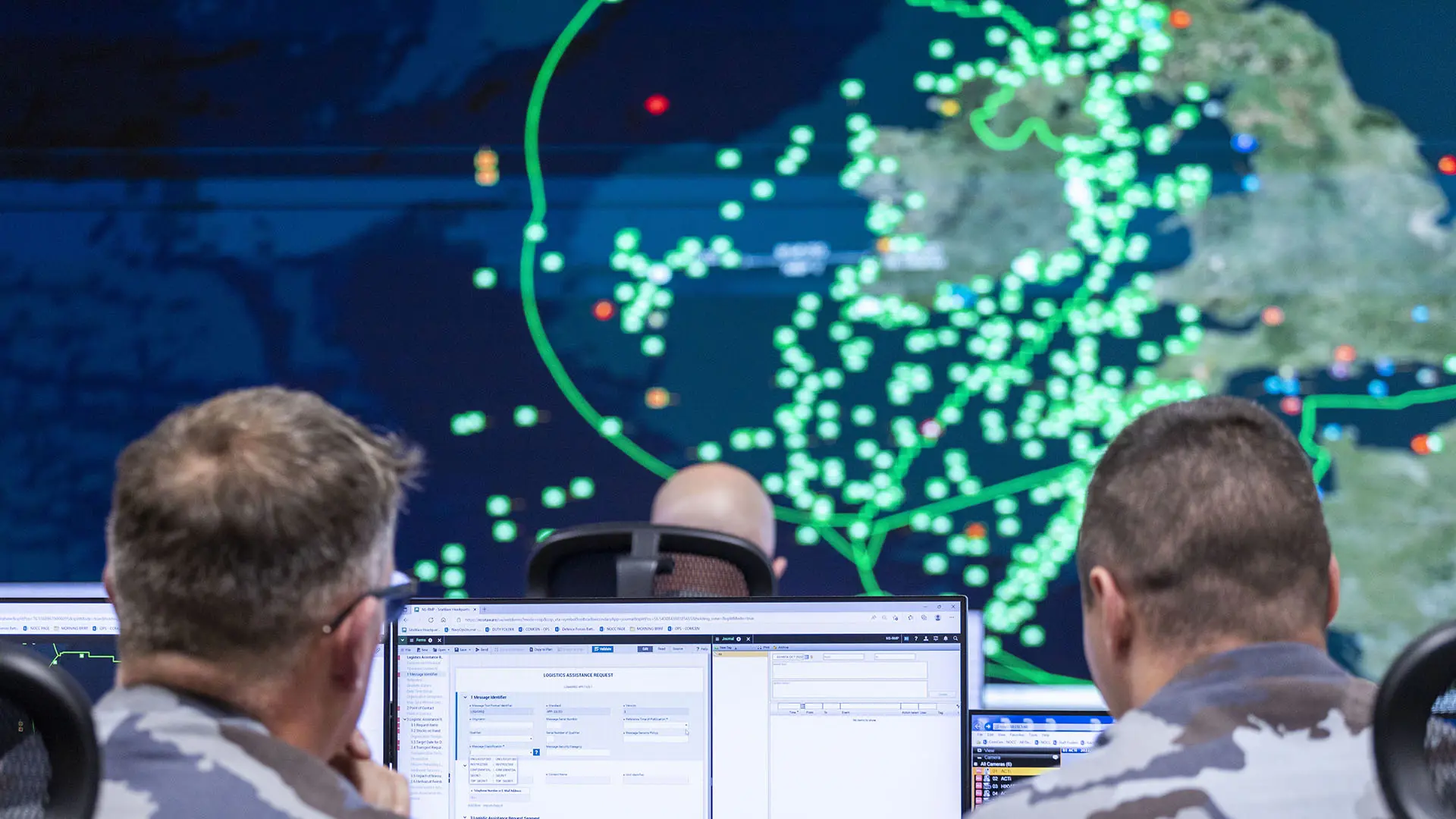 Navy Staff Working In SitaWare Maritime And IRIS Forms