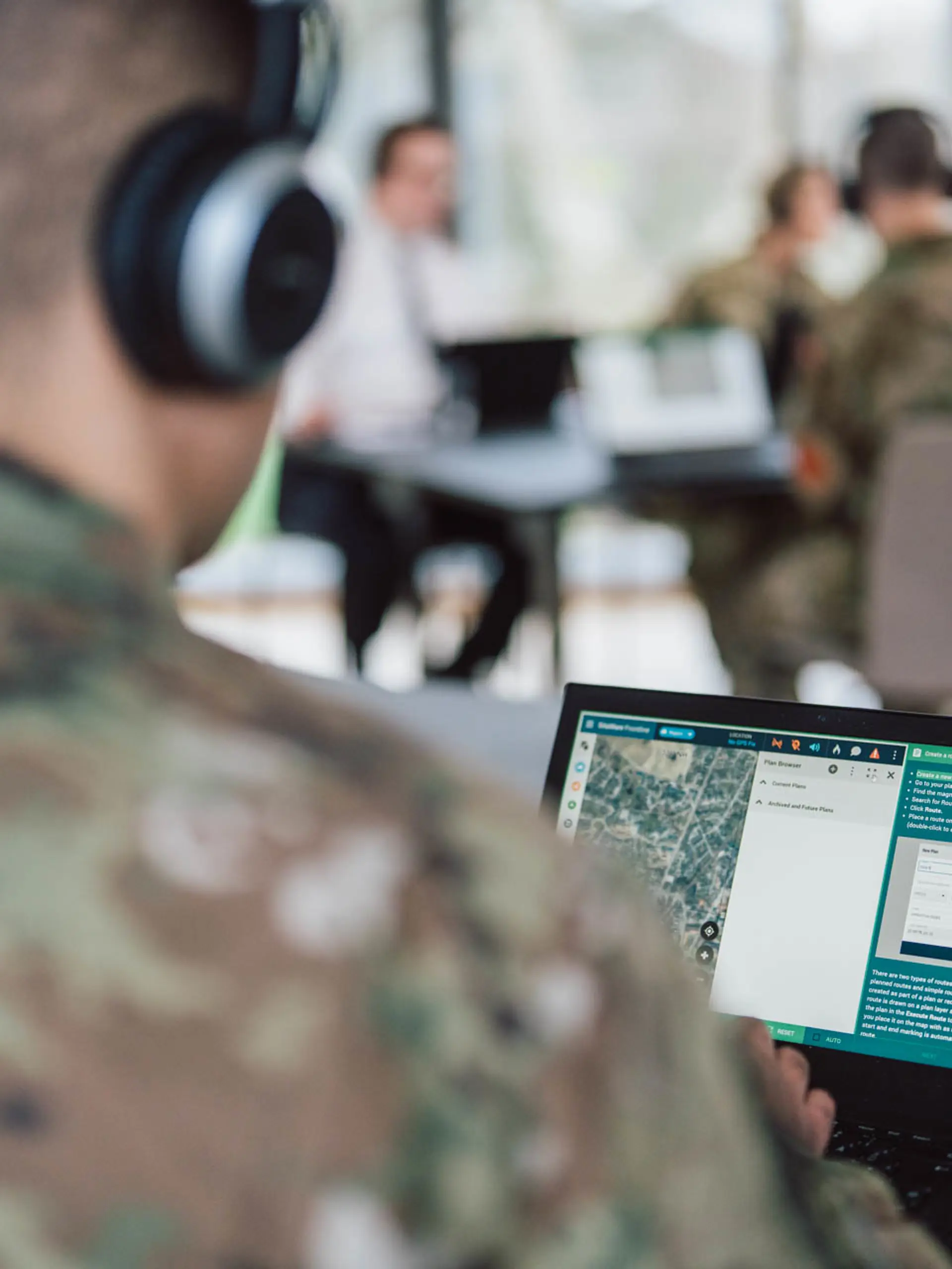 Multi Domain Office With Soldiers Training In Sitaware Aspire