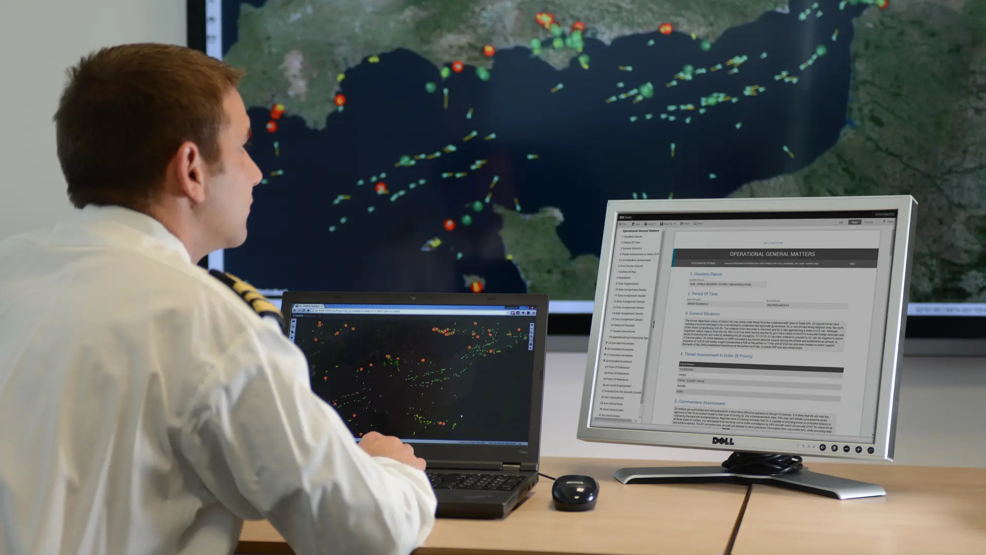 Royal Navy Officer using IRIS suite