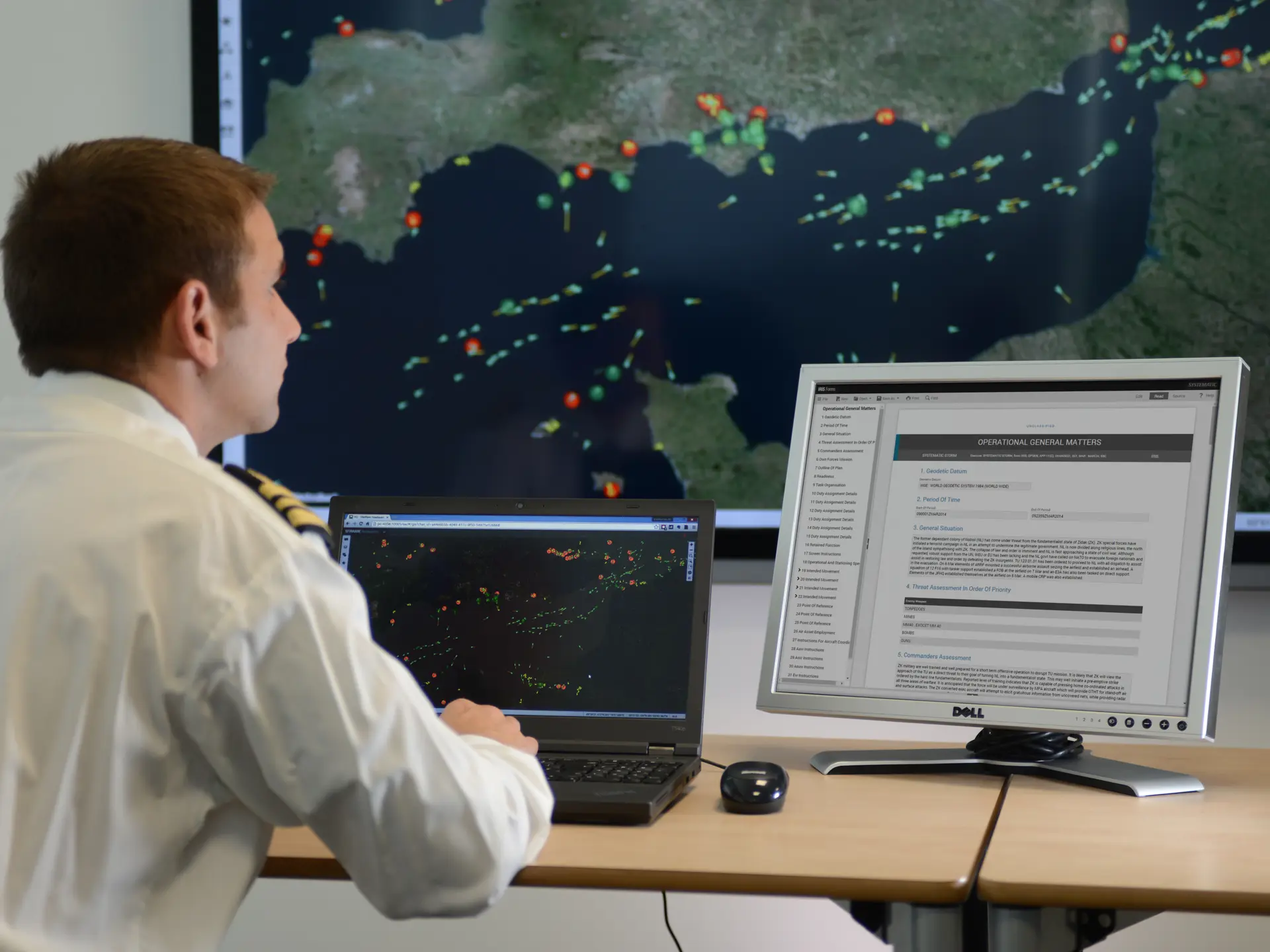 Royal Navy Officer using IRIS suite