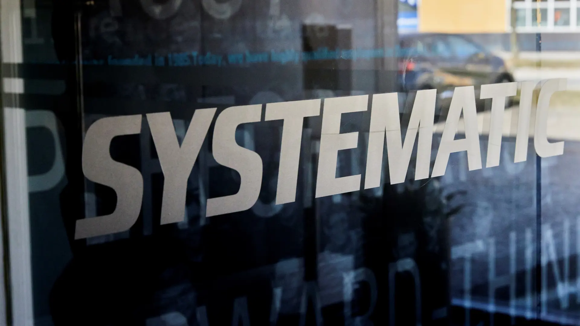 Systematic logo on window