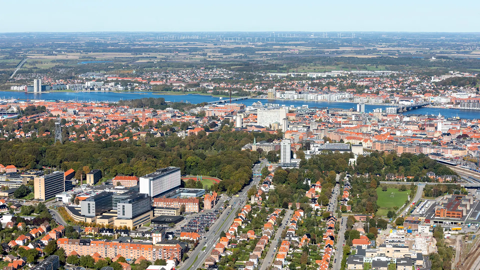 Aalborg University Hospital aerial view