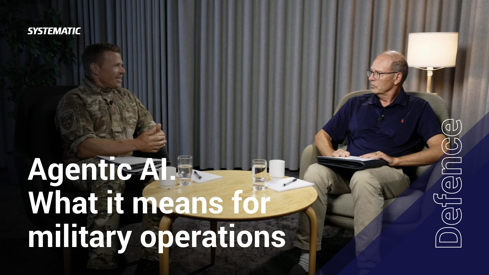 Mini-panel with Henrik Sommer and Brigadier General Michael Thøgersen discussing agentic AI in defence and keeping the human in command.