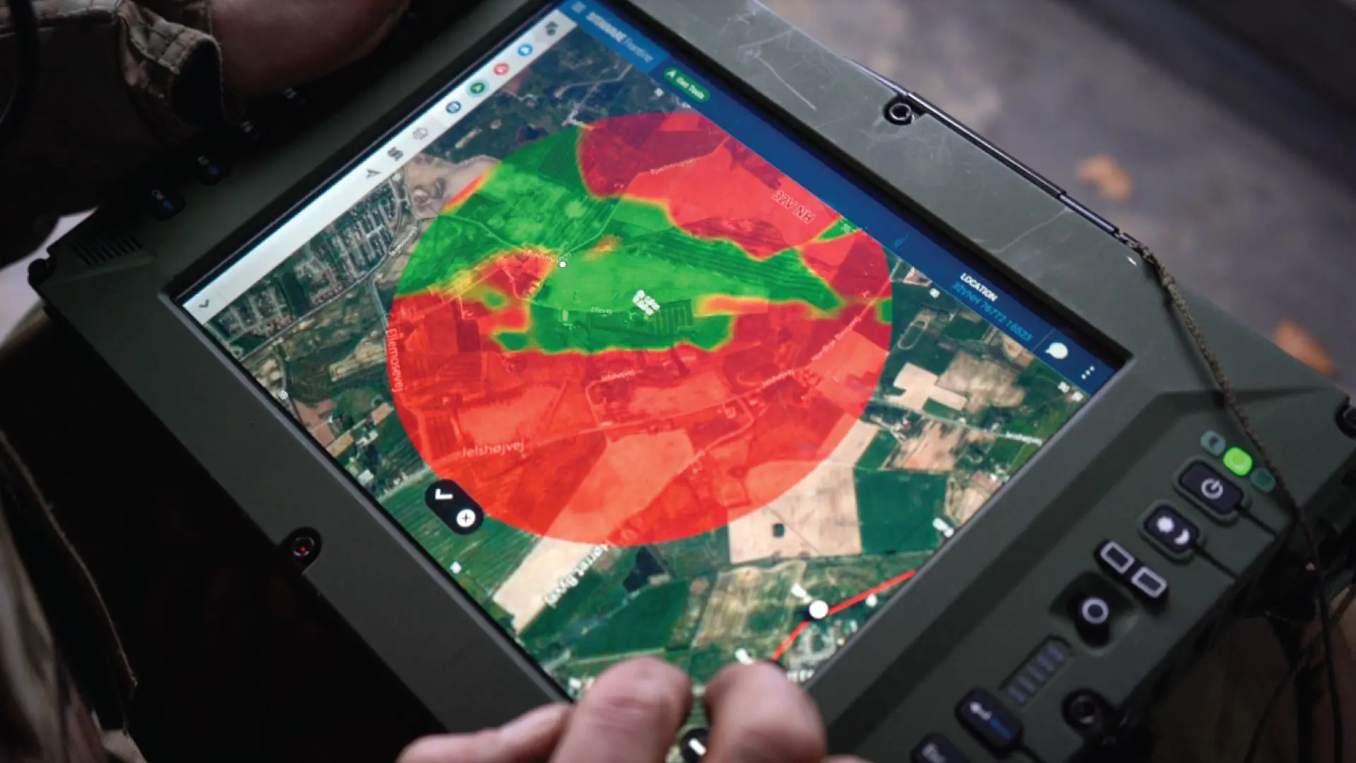 SitaWare Frontline used on tablet