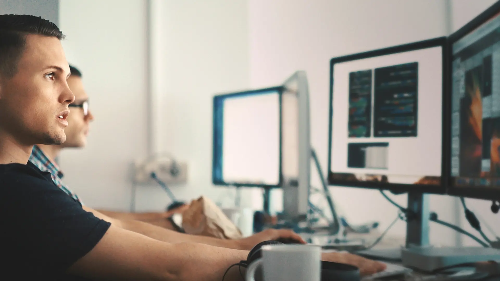 Software developers working in scrum teams