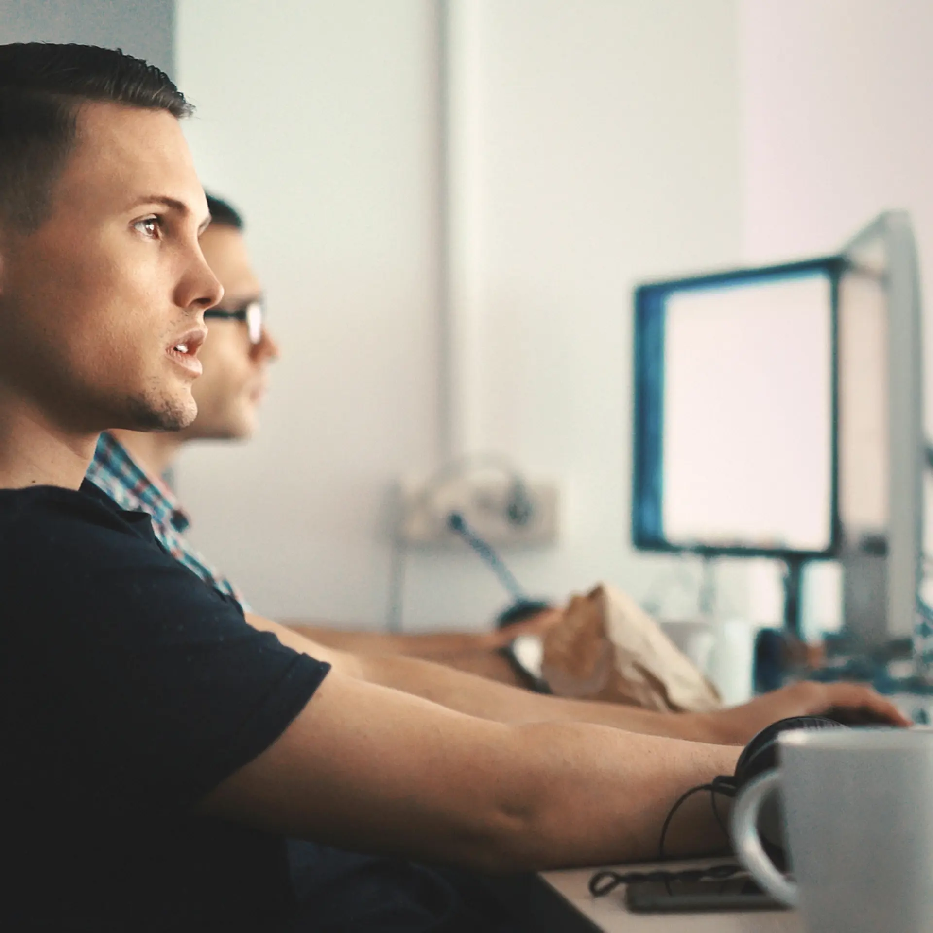 Software developers working in scrum teams