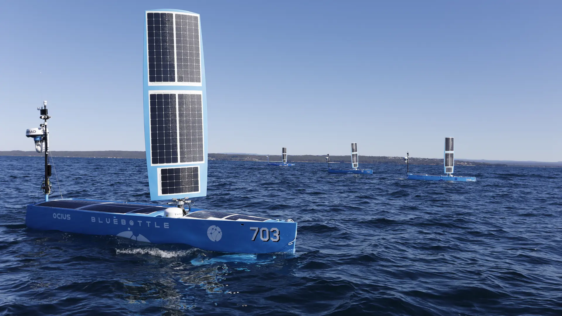 OCIUS Bluebottle unmanned surface vehicles (USVs) on exercise